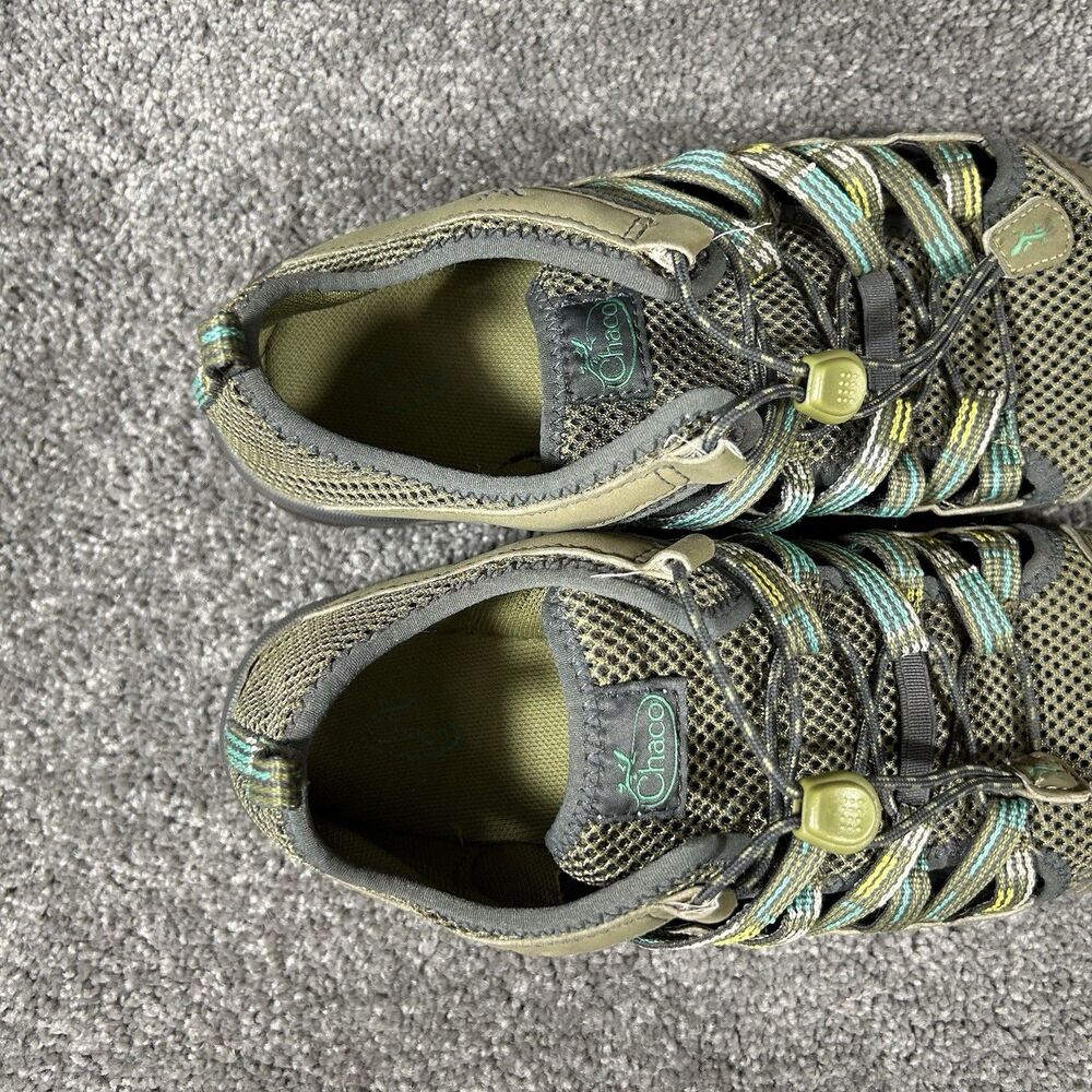 Chaco Outcross 2 Kids Size 4 Khaki Green Waterproof Outdoor Trail Shoes Shoes - Picture 10 of 12